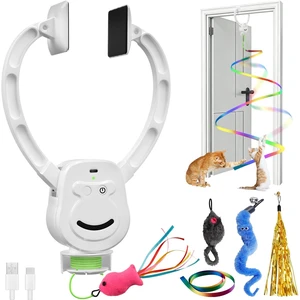 ClipOn Hanging Interactive Cat Toy Motion Toy for Indoor Kittens | Rechargeable Automatic Hanging Interactive Toy, Indoor Chase & Play Enrichment Toy for Kittens, Adult Cats and Multi-Cat ClipOn Hanging Interactive Cat Toy Motion Toy for Indoor Kittens | Rechargeable Automatic Hanging Interactive Toy, Indoor Chase & Play Enrichment Toy for Kittens, Adult Cats and Multi-Cat