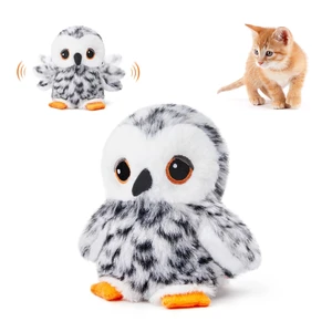 Flapping Owl Cat Toys (No Flying), Lifelike Bird Chirp, Rechargeable Touch Activated Kitten Toy, Interactive Catnip Kicker Exercise Toys 4.0" for All Breeds Flapping Owl Cat Toys (No Flying), Lifelike Bird Chirp, Rechargeable Touch Activated Kitten Toy, Interactive Catnip Kicker Exercise Toys 4.0" for All Breeds