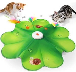 Rechargeable Cat Toys, 2 in 1 Hide and Seek Game Interactive Cat Toy, Movable LED Red Dot, Moving Concealed Feathers, Durable Exercise Toys for Indoor Cats, Bored Adult Cats Wand Toy Rechargeable Cat Toys, 2 in 1 Hide and Seek Game Interactive Cat Toy, Movable LED Red Dot, Moving Concealed Feathers, Durable Exercise Toys for Indoor Cats, Bored Adult Cats Wand Toy