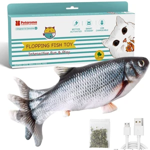 Cat Toys Flopping Fish with Catnip, Moving Kitten Kicker, Floppy Wiggle Carp for Small Dogs, Interactive Motion Kitty Exercise, 10.5 Inches Cat Toys Flopping Fish with Catnip, Moving Kitten Kicker, Floppy Wiggle Carp for Small Dogs, Interactive Motion Kitty Exercise, 10.5 Inches