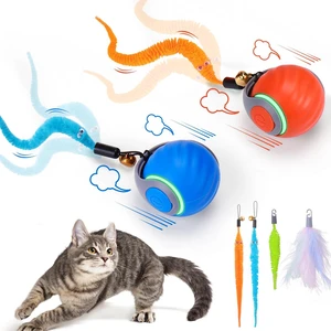 2Pack Interactive Cat Toy Ball - Automatic Interactive Cat Toys for Indoor Cats with 3 Tails, 2 Speeds Rechargeable Enrichment for Small/Medium/Large to Keep Them Busy 2Pack Interactive Cat Toy Ball - Automatic Interactive Cat Toys for Indoor Cats with 3 Tails, 2 Speeds Rechargeable Enrichment for Small/Medium/Large to Keep Them Busy