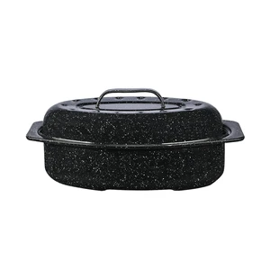 13" Oval Roaster with Lid Enameled Steel, Oven Safe to 932°F Ideal for Roasting, Baking & Sourdough Bread Self-Basting Cover, Dishwasher Safe, 7 lb Capacity 13" Oval Roaster with Lid Enameled Steel, Oven Safe to 932°F Ideal for Roasting, Baking & Sourdough Bread Self-Basting Cover, Dishwasher Safe, 7 lb Capacity