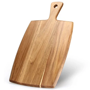 Acacia Wood Chopping Cutting Board Kitchen with Handle Charcuterie Boards | 17" Solid Decorative Large Wooden Cutting Board Non Toxic Teak Meat Breadboard Serving Cheese Boards for Food Butcher Block Acacia Wood Chopping Cutting Board Kitchen with Handle Charcuterie Boards | 17" Solid Decorative Large Wooden Cutting Board Non Toxic Teak Meat Breadboard Serving Cheese Boards for Food Butcher Block