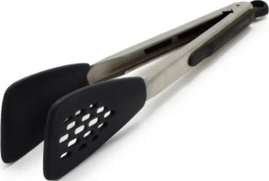 Good Grips 14-Inch Silicone Flexible Tongs | Heat Resistant Heads, Safe On Non-Stick, Ideal For Delicate Food Prep & Serve, Perforated Holes Drain Oils, Dishwasher Safe Good Grips 14-Inch Silicone Flexible Tongs | Heat Resistant Heads, Safe On Non-Stick, Ideal For Delicate Food Prep & Serve, Perforated Holes Drain Oils, Dishwasher Safe