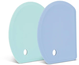 Silicone Dough Scraper with Metal Core Flexible Bowl Scraper Bread Baking | With Stainless Steel Sheet, Curved Edge Food Grade Silicone Bench Scraper for Sourdough Bread, 2PCS, Blue & Mint Gree Silicone Dough Scraper with Metal Core Flexible Bowl Scraper Bread Baking | With Stainless Steel Sheet, Curved Edge Food Grade Silicone Bench Scraper for Sourdough Bread, 2PCS, Blue & Mint Gree