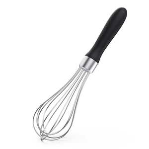 Wire Whisk for Cooking, 18/10 Stainless Steel Balloon Wisk, S/Black | Kitchen Metal Whisk Rustproof, Manual Egg Beater with 6 Flex Wires, Hand Wisking Tool for Baking Mixing Stirring Blending Wire Whisk for Cooking, 18/10 Stainless Steel Balloon Wisk, S/Black | Kitchen Metal Whisk Rustproof, Manual Egg Beater with 6 Flex Wires, Hand Wisking Tool for Baking Mixing Stirring Blending