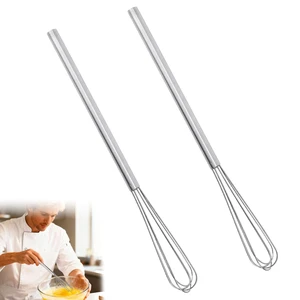 2 Pcs Mini Egg Whisks, Stainless Steel Small Whisks for Cooking Compact Tiny Kitchen Tools Gadgets Wire Whisker for Whisking Beating Blending Eggs Sauces & Coffee Frothing 2 Pcs Mini Egg Whisks, Stainless Steel Small Whisks for Cooking Compact Tiny Kitchen Tools Gadgets Wire Whisker for Whisking Beating Blending Eggs Sauces & Coffee Frothing