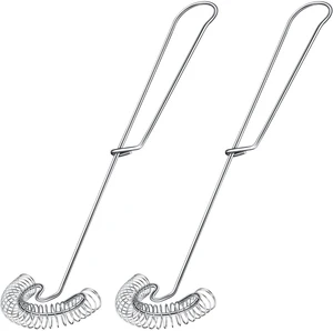 2 Pieces Stainless Steel Flat Whisks for Gravy and Sauce | 2.7 x 10.3 Inch Spring Coil Design for Roux, Eggs and Milk, Dishwasher Safe with Hanging Rings for Easy Storage 2 Pieces Stainless Steel Flat Whisks for Gravy and Sauce | 2.7 x 10.3 Inch Spring Coil Design for Roux, Eggs and Milk, Dishwasher Safe with Hanging Rings for Easy Storage