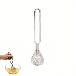 Stainless Steel Spring Coil Whisk Wire Whip Cream Egg Beater Gravy Cream Hand Mixer Kitchen Tool Accessories For Mixing, Blending, Beating, Stirring, Cooking - (1Pcs Silver) Stainless Steel Spring Coil Whisk Wire Whip Cream Egg Beater Gravy Cream Hand Mixer Kitchen Tool Accessories For Mixing, Blending, Beating, Stirring, Cooking - (1Pcs Silver)