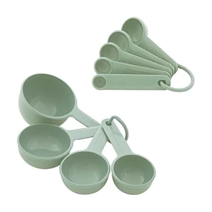 Universal Easy To Read Measuring Cup and Spoon Set with Soft Grip Handle for Maximum Control, Hang Hole and Nesting For Easy Storage, Dishwasher Safe, 9 Piece, Pistachio Universal Easy To Read Measuring Cup and Spoon Set with Soft Grip Handle for Maximum Control, Hang Hole and Nesting For Easy Storage, Dishwasher Safe, 9 Piece, Pistachio