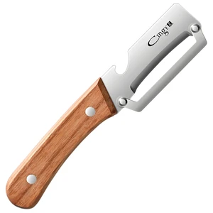 Vegetable Peeler Wooden Handle Sharp Stainless Steel Blade for Fruit | 2-in-1 Multifunctional Peeler,Anti-slip,Zero Snag,Built-in Bottle Opener,Peelers for Kitchen Veggie Potato Pumpkin Apple Vegetable Peeler Wooden Handle Sharp Stainless Steel Blade for Fruit | 2-in-1 Multifunctional Peeler,Anti-slip,Zero Snag,Built-in Bottle Opener,Peelers for Kitchen Veggie Potato Pumpkin Apple