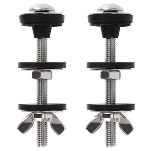 2PCS Universal Toilet Seat Screws Replacement Kit, Heavy Duty Toilet Tank Bolts and Rubber Gaskets, Waterproof Stainless Steel Toilet Seat Screws and Rubber Washers Gaskets with Extra Long Nut 2PCS Universal Toilet Seat Screws Replacement Kit, Heavy Duty Toilet Tank Bolts and Rubber Gaskets, Waterproof Stainless Steel Toilet Seat Screws and Rubber Washers Gaskets with Extra Long Nut