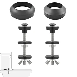 2 Pcs Universal Toilet Tank to Bowl Gaskets Kit, Stainless Steel Toilet Tank Bolts & 2 Kind Gasket, Fits 2-Inch and 3-Inch Seals for Toilets Mounting Repair and Flush Valve Opening 2 Pcs Universal Toilet Tank to Bowl Gaskets Kit, Stainless Steel Toilet Tank Bolts & 2 Kind Gasket, Fits 2-Inch and 3-Inch Seals for Toilets Mounting Repair and Flush Valve Opening
