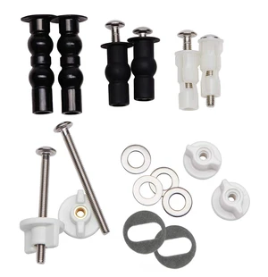 Universal Toilet Seat Screws & Bolts, Toilet Screws Replacement Kit | Universal Metal Toilet Seat Hinges Bolt Screws, Fixings Expanding Rubber & Brass Nut, 5 Install Choices Toilet Repair Parts Universal Toilet Seat Screws & Bolts, Toilet Screws Replacement Kit | Universal Metal Toilet Seat Hinges Bolt Screws, Fixings Expanding Rubber & Brass Nut, 5 Install Choices Toilet Repair Parts