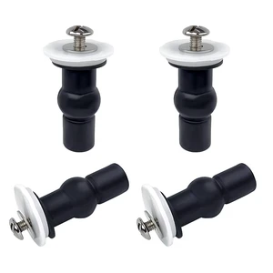 4 Pack Universal Toilet Seat Bolts and Hinge Screws, Top Mounting Fixings Kit with Expanding Rubber Top Nuts, Replacement Screws for 14-16mm Hole Toilet Seat Repair 4 Pack Universal Toilet Seat Bolts and Hinge Screws, Top Mounting Fixings Kit with Expanding Rubber Top Nuts, Replacement Screws for 14-16mm Hole Toilet Seat Repair
