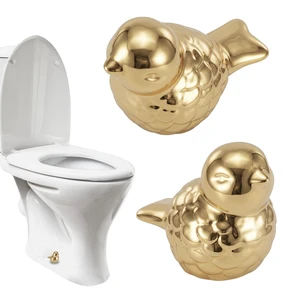 2 Pack Toilet Bolt Covers Decorative, Cute Toilet Screw Covers | Ceramic Toilet Bolt Caps to Hide Rusty Bolts, Gold Toilet Screw Cover Caps Shape of a Bird, for Bathroom Decor, Easy Installa 2 Pack Toilet Bolt Covers Decorative, Cute Toilet Screw Covers | Ceramic Toilet Bolt Caps to Hide Rusty Bolts, Gold Toilet Screw Cover Caps Shape of a Bird, for Bathroom Decor, Easy Installa