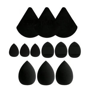 12 pcs Makeup Sponge Blender Sponges for Liquid, Cream, and Powder, Make up sponges for foundation Powder Puff Face Triangle Face Makeup Puff Wet Dry Dual-Use (Black) 12 pcs Makeup Sponge Blender Sponges for Liquid, Cream, and Powder, Make up sponges for foundation Powder Puff Face Triangle Face Makeup Puff Wet Dry Dual-Use (Black)