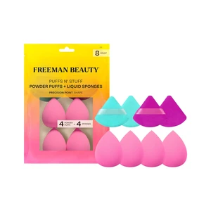 Puffs N' Stuff Makeup Sponge Set, Triangle Powder Puff, 8 Count | Smooth blending, beauty sponge set for liquid and cream makeup, makeup powder puff, tear-drop shape and finger band Puffs N' Stuff Makeup Sponge Set, Triangle Powder Puff, 8 Count | Smooth blending, beauty sponge set for liquid and cream makeup, makeup powder puff, tear-drop shape and finger band