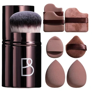 Telescopic Kabuki Brush & 7 Sponge Set | Foundation Brush, Multi-Functional, Lightweight, Professional, Portable Telescopic Kabuki Brush & 7 Sponge Set | Foundation Brush, Multi-Functional, Lightweight, Professional, Portable