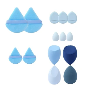 14-Piece Makeup Tool Set, Beauty Blender & Thumb Puffs, Soft Cotton & Mini Sponges, Washable Velour Applicators for Foundation Concealer (Pack of 14) (blue) 14-Piece Makeup Tool Set, Beauty Blender & Thumb Puffs, Soft Cotton & Mini Sponges, Washable Velour Applicators for Foundation Concealer (Pack of 14) (blue)