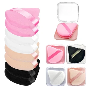 8 Pieces Triangle Powder Puff with 4 Travel Cases, Triangle Makeup Puff, Reusable Velour Makeup Sponge Blending Puff for Loose Powder and Foundation, Beauty Makeup Tools (4 colors) 8 Pieces Triangle Powder Puff with 4 Travel Cases, Triangle Makeup Puff, Reusable Velour Makeup Sponge Blending Puff for Loose Powder and Foundation, Beauty Makeup Tools (4 colors)