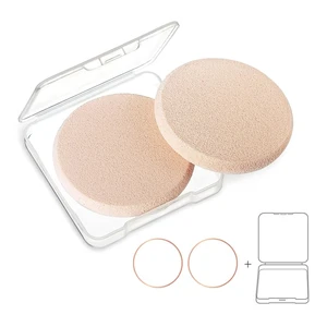 2pcs Round Makeup Sponges with 1 Travel Case, Beauty Face Primer Compact Powder Puff, Blender Sponge Replacement for Cosmetic Flawless Foundation, Sensitive and All Skin Types 2pcs Round Makeup Sponges with 1 Travel Case, Beauty Face Primer Compact Powder Puff, Blender Sponge Replacement for Cosmetic Flawless Foundation, Sensitive and All Skin Types