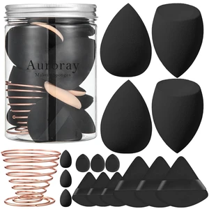 17PCS Makeup Sponge Set with 3PCS Mini Makeup Sponges,1PCS Make Up Sponges Holder,3PCS Foundation Mini Make Up Sponge Puff and 6PCS Powder Puff (Black) 17PCS Makeup Sponge Set with 3PCS Mini Makeup Sponges,1PCS Make Up Sponges Holder,3PCS Foundation Mini Make Up Sponge Puff and 6PCS Powder Puff (Black)