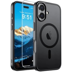 Magnetic for iPhone 17 Case (Compatible with MagSafe)(Military Grade Drop Protection) Translucent Matte Shockproof with Anti-Fingerprint Phone Cover,Black Magnetic for iPhone 17 Case (Compatible with MagSafe)(Military Grade Drop Protection) Translucent Matte Shockproof with Anti-Fingerprint Phone Cover,Black