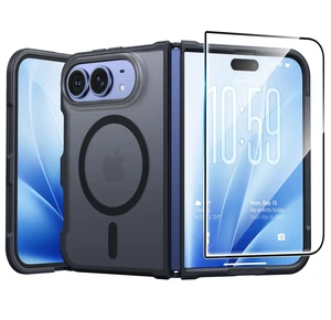 for iPhone Duo Case, with Screen Protector, Compatible with Magsafe | Translucent Matte Back, 18FT Military Grade Drop Protection, Magnetic Phone Cover, Shockproof Protective Bumper, Black for iPhone Duo Case, with Screen Protector, Compatible with Magsafe | Translucent Matte Back, 18FT Military Grade Drop Protection, Magnetic Phone Cover, Shockproof Protective Bumper, Black