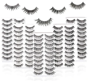 50 Pairs 5 Styles False eyelashes set professional 100% Handmade natural, glamorous, demi wispies, volume multipacks, cotton band, 10 Pairs Eyes Lashes Each 50 Pairs 5 Styles False eyelashes set professional 100% Handmade natural, glamorous, demi wispies, volume multipacks, cotton band, 10 Pairs Eyes Lashes Each