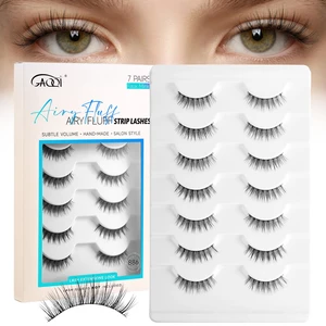 False Eyelashes,Thin-Clear Band Natural Lashes Strips 7 Pairs,C-886 | Lightweight,Natural Look,Wispy,Soft Comfortable,C-Curve,Reusable,Easy to Apply,Faux Mink Fake Eyelashes False Eyelashes,Thin-Clear Band Natural Lashes Strips 7 Pairs,C-886 | Lightweight,Natural Look,Wispy,Soft Comfortable,C-Curve,Reusable,Easy to Apply,Faux Mink Fake Eyelashes