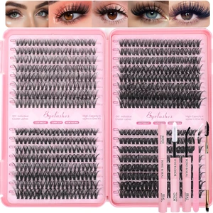 Lash Clusters Kit, 640 Pcs Eyelashes Clusters Extensions, 9-16mm Individual Lashes D Curl Fluffy Wispy 1 Eyelashes Thin Band with Bond Seal Tweezers Brush DIY (30D+40D+50D+60D Kit 9-16mm) Lash Clusters Kit, 640 Pcs Eyelashes Clusters Extensions, 9-16mm Individual Lashes D Curl Fluffy Wispy 1 Eyelashes Thin Band with Bond Seal Tweezers Brush DIY (30D+40D+50D+60D Kit 9-16mm)