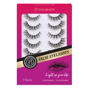 Natural Wispy Cat Eye False Eyelashes Lightweight Fluffy Fake Lashes with Clear Band for Daily Wear Soft Synthetic Fiber Natural Look Lash Strips 7-Pair Value Pack Natural Wispy Cat Eye False Eyelashes Lightweight Fluffy Fake Lashes with Clear Band for Daily Wear Soft Synthetic Fiber Natural Look Lash Strips 7-Pair Value Pack