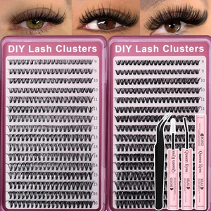 Lash Clusters Kit, 640pcs 30D+40D Natural Lashes with Bond&Seal Tweezers | Wispy Eyelash Clusters Extension 9-16mm, DIY Individual Lash Kit, Waterproof 72H Hold for Daily, Party, Beginners Friendly Lash Clusters Kit, 640pcs 30D+40D Natural Lashes with Bond&Seal Tweezers | Wispy Eyelash Clusters Extension 9-16mm, DIY Individual Lash Kit, Waterproof 72H Hold for Daily, Party, Beginners Friendly