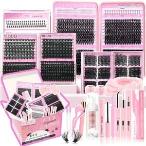 1846Pcs Lash Clusters Kit with Spikes+Bottom Cluster Lashes Kit Mix Styles 10-18mm Volume D Curly Wispy Soft DIY Individual Eyelash Extension Kit with Glue pestañas postizas Wholesale Large Pack 1846Pcs Lash Clusters Kit with Spikes+Bottom Cluster Lashes Kit Mix Styles 10-18mm Volume D Curly Wispy Soft DIY Individual Eyelash Extension Kit with Glue pestañas postizas Wholesale Large Pack