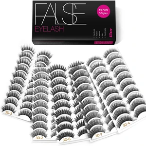 Eyelashes, 50 Pairs 5 Styles Wispy False Eyelashes Fake Eyelashes | 14mm Faux 3D Mink Lashes Natural Look Cat Eye False Lashes,100%Handmade Fake Lashes, Soft Lightweight & Reusable Strip Lashes Eyelashes, 50 Pairs 5 Styles Wispy False Eyelashes Fake Eyelashes | 14mm Faux 3D Mink Lashes Natural Look Cat Eye False Lashes,100%Handmade Fake Lashes, Soft Lightweight & Reusable Strip Lashes