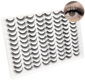 False Eyelashes 48 Pairs Faux Mink Lashes 14mm Wispy Lashes 3D Fluffy Cat Eye Lashes Pack Bulk Wholesale Strip Lashes(style 48-045) False Eyelashes 48 Pairs Faux Mink Lashes 14mm Wispy Lashes 3D Fluffy Cat Eye Lashes Pack Bulk Wholesale Strip Lashes(style 48-045)
