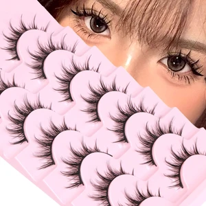 Manga Lashes Natural Look False Eyelashes Anime Lashes Mink Wispy Fluffy Spiky 3D Volume Eyelashes Pack Korean Japanese Asian Cosplay Fake Eyelashes Look Like Individual Cluster 7 Pairs Manga Lashes Natural Look False Eyelashes Anime Lashes Mink Wispy Fluffy Spiky 3D Volume Eyelashes Pack Korean Japanese Asian Cosplay Fake Eyelashes Look Like Individual Cluster 7 Pairs