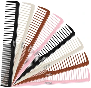Combs Set, Classic Hair Comb, Fine and Wide Teeth, For Hairdressing, Grooming, Detangling, Sectioning, Teasing, For Women and Men, 7 Inches, 4 Colors and 8 Pieces Combs Set, Classic Hair Comb, Fine and Wide Teeth, For Hairdressing, Grooming, Detangling, Sectioning, Teasing, For Women and Men, 7 Inches, 4 Colors and 8 Pieces