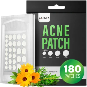 Acne Pimple Patch for Face 180 Counts 4 Sizes | Invisible hydrocolloid zit patch with tea tree oil & calendula oil, acne spot patch, absorbs fluid from blemishes Acne Pimple Patch for Face 180 Counts 4 Sizes | Invisible hydrocolloid zit patch with tea tree oil & calendula oil, acne spot patch, absorbs fluid from blemishes