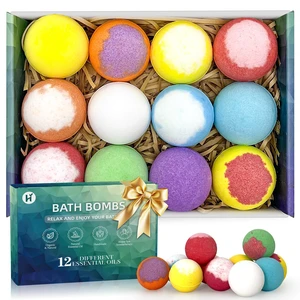 Bath Bombs Birthday Gifts for Women & Men, 12 Pack Spa Relaxing Self Care | Handmade Natural Organic Bath Bomb with Shea Butter, Halloween Boo Basket Stuffers, Christmas Stocking Stuffers Gifts Set Bath Bombs Birthday Gifts for Women & Men, 12 Pack Spa Relaxing Self Care | Handmade Natural Organic Bath Bomb with Shea Butter, Halloween Boo Basket Stuffers, Christmas Stocking Stuffers Gifts Set