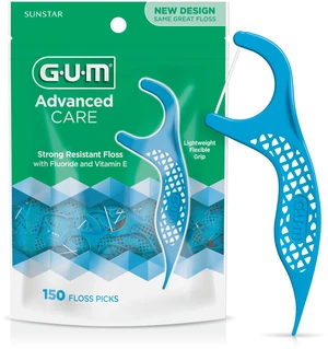 Advanced Care Dental Floss Picks, Fresh Mint Flavor 150 Count | Vitamin E & fluoride coating, Strong, Shred-resistant floss, Control grip handle, Fine-tip dental pick, Travel-ready Advanced Care Dental Floss Picks, Fresh Mint Flavor 150 Count | Vitamin E & fluoride coating, Strong, Shred-resistant floss, Control grip handle, Fine-tip dental pick, Travel-ready