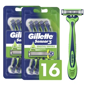 Sensor3 Sensitive Disposable Razors for Men, Enhanced Lubrastrip Glides Easily Over Your Skin, 8 Count (Pack of 2) Sensor3 Sensitive Disposable Razors for Men, Enhanced Lubrastrip Glides Easily Over Your Skin, 8 Count (Pack of 2)