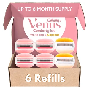 ComfortGlide White Tea 4 count, with Gillette Venus ComfortGlide plus Olay 2 count, Women's Razor Blade Refills ComfortGlide White Tea 4 count, with Gillette Venus ComfortGlide plus Olay 2 count, Women's Razor Blade Refills