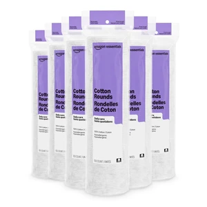 Hypoallergenic 100% Cotton Rounds, 600 Count (6 Packs of 100) (Previously Amazon Basics) Hypoallergenic 100% Cotton Rounds, 600 Count (6 Packs of 100) (Previously Amazon Basics)