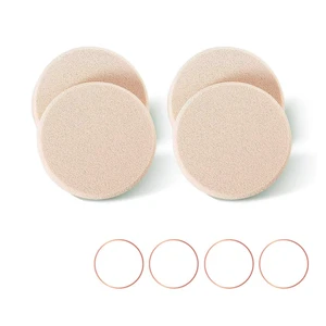 4pcs Round Makeup Sponges Supplement, Beauty Face Primer Compact Powder Puff, Blender Sponge Replacement for Cosmetic Flawless Foundation, Sensitive and All Skin Types 4pcs Round Makeup Sponges Supplement, Beauty Face Primer Compact Powder Puff, Blender Sponge Replacement for Cosmetic Flawless Foundation, Sensitive and All Skin Types