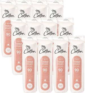 My Cotton Premium Cotton Rounds for Face, Makeup Remover Pads, 1080 Count | 100% Pure, Lint-Free, Hypoallergenic, Soft & Absorbent for Toner & Serum, Gentle Facial Use, No Shedding My Cotton Premium Cotton Rounds for Face, Makeup Remover Pads, 1080 Count | 100% Pure, Lint-Free, Hypoallergenic, Soft & Absorbent for Toner & Serum, Gentle Facial Use, No Shedding