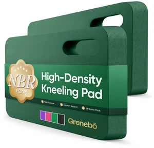 2-Pack Kneeling Pads, Extra Thick NBR, 17.3 x 11 x 1.6 in, Green | Soft NBR Foam Cushion for gardening kneeling pad use, Knee pad support for Gardening, Baby Bathing, Exercise and Work 2-Pack Kneeling Pads, Extra Thick NBR, 17.3 x 11 x 1.6 in, Green | Soft NBR Foam Cushion for gardening kneeling pad use, Knee pad support for Gardening, Baby Bathing, Exercise and Work