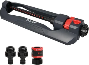 94105 Weighted Oscillating Sprinkler | Covers Up to 3,600 sq. ft., 16 Precision Nozzles, Adjustable Range, Flow Control, Turbo Drive Motor, Quick Connect Bundle 94105 Weighted Oscillating Sprinkler | Covers Up to 3,600 sq. ft., 16 Precision Nozzles, Adjustable Range, Flow Control, Turbo Drive Motor, Quick Connect Bundle