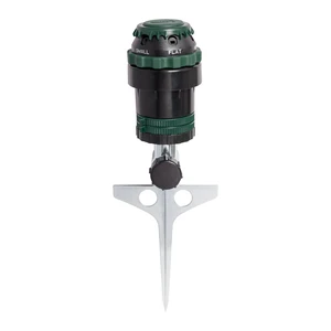 H2O-Six Gear-Drive Sprinkler on Metal T-Spike - Customizable Lawn Watering Coverage - Multi-Pattern Rotating Head with Adjustable Spray Range - Durable Outdoor Yard Irrigation Sprinkler - 58573 H2O-Six Gear-Drive Sprinkler on Metal T-Spike - Customizable Lawn Watering Coverage - Multi-Pattern Rotating Head with Adjustable Spray Range - Durable Outdoor Yard Irrigation Sprinkler - 58573